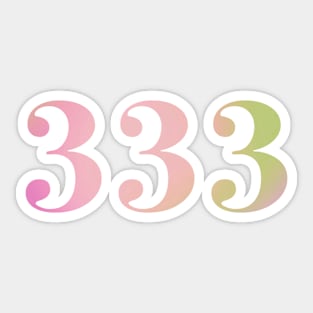 angel numbers 333 Sticker